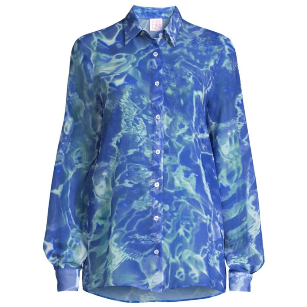 Stella Jean Blue and Green Blouse